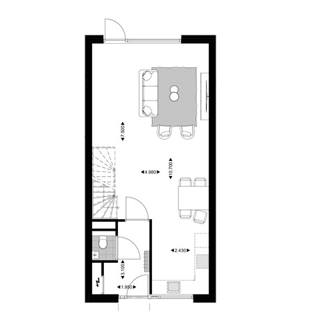 Floorplan - Rozenstraat Construction number F.009, 5014 AJ Tilburg